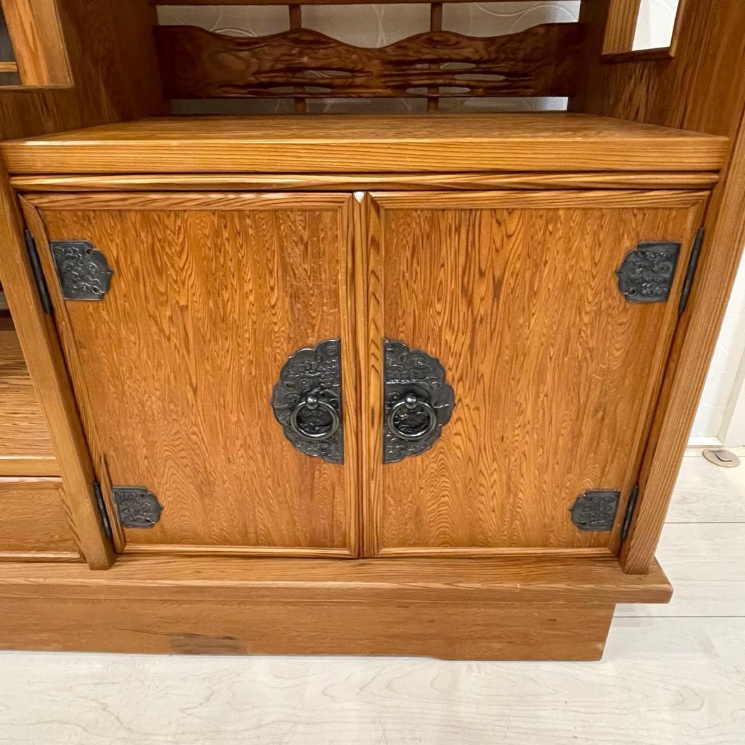 【希少】世界遺産屋久杉 茶棚 キャビネット 飾り棚 茶箪笥 和家具 焼印