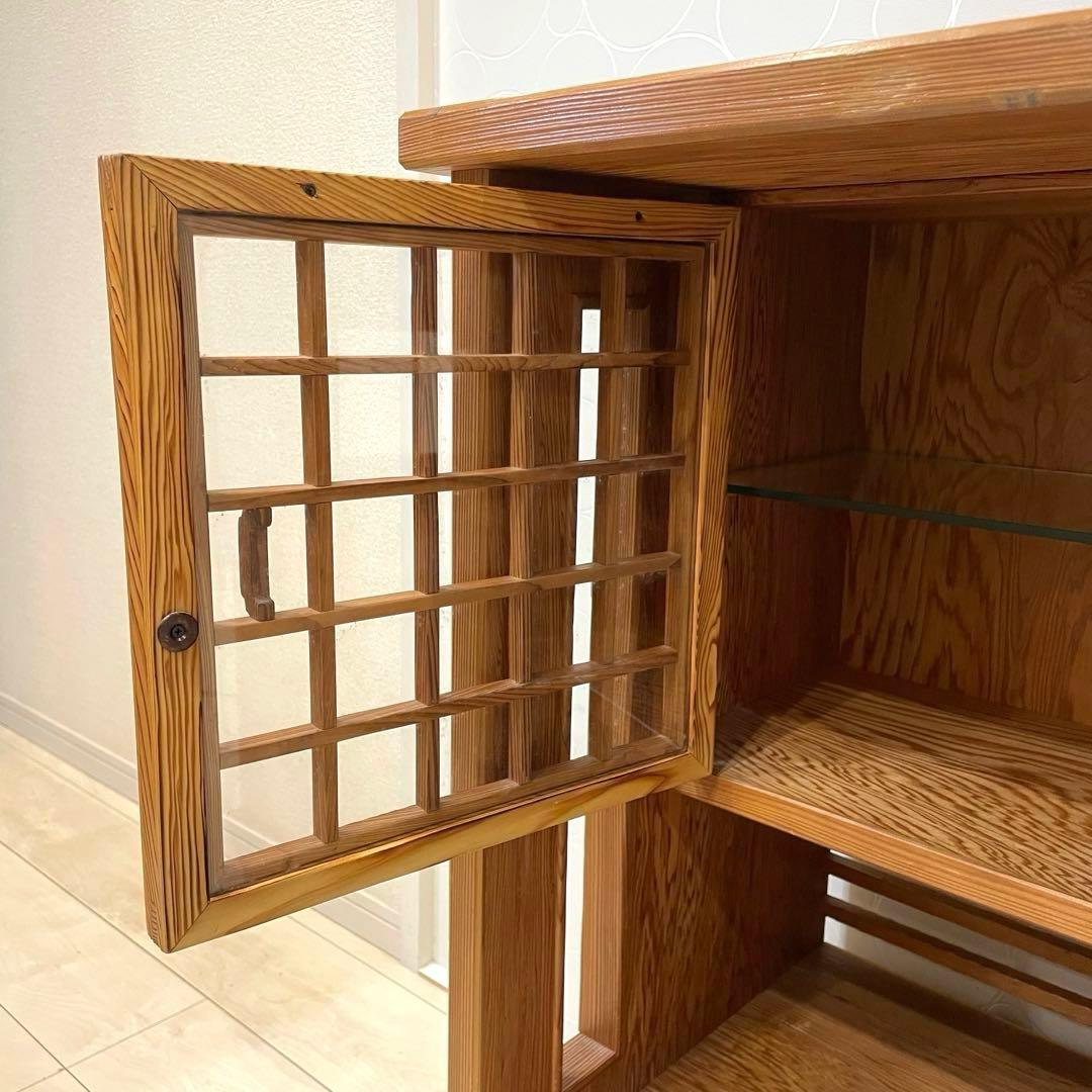 【希少】世界遺産屋久杉 茶棚 キャビネット 飾り棚 茶箪笥 和家具 焼印