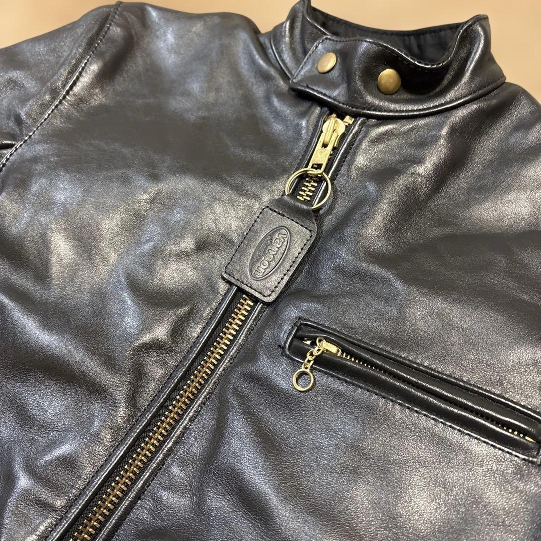 36inch 美品　バンソンB ブラック　レザー　シングルライダースジャケット