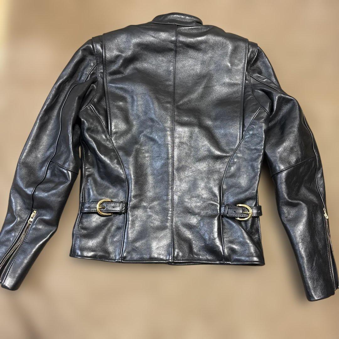 36inch 美品　バンソンB ブラック　レザー　シングルライダースジャケット