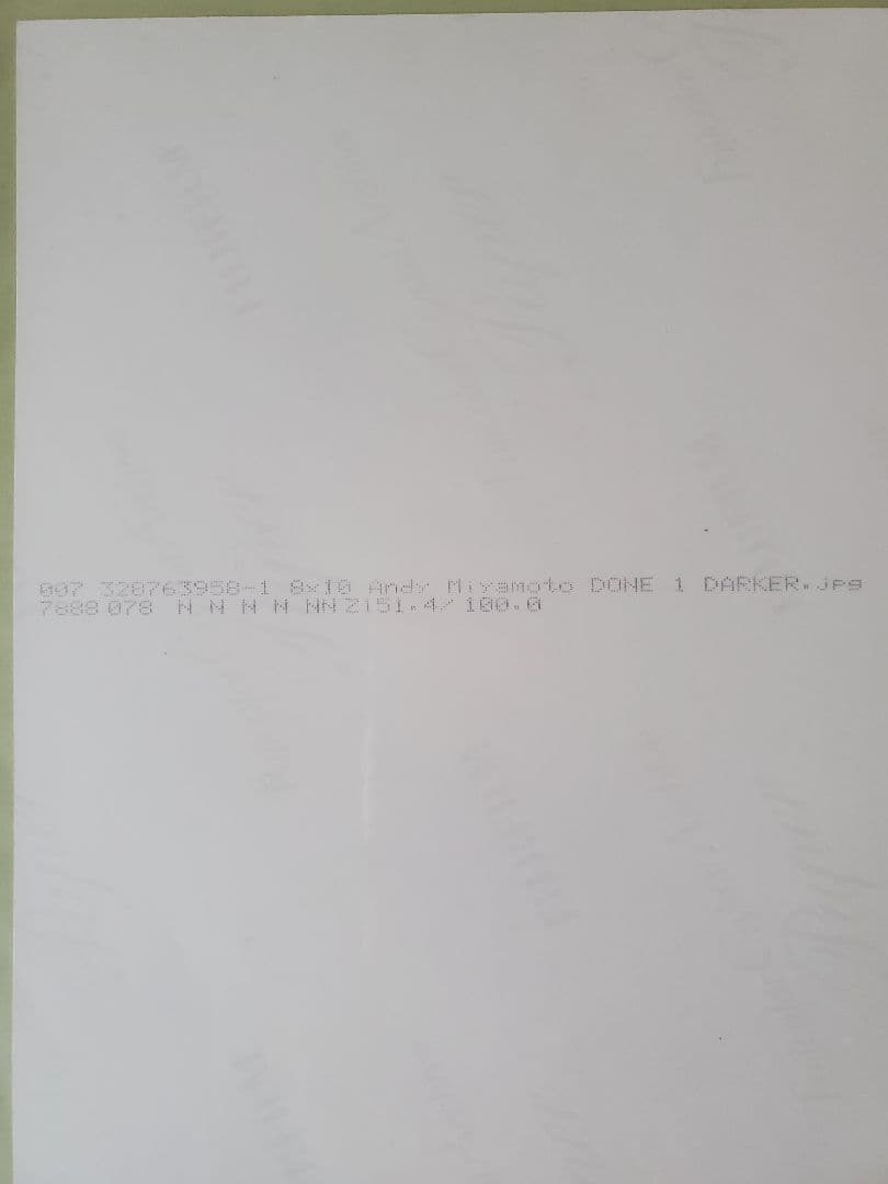 アンディ宮本　宮本敏雄　直筆サイン