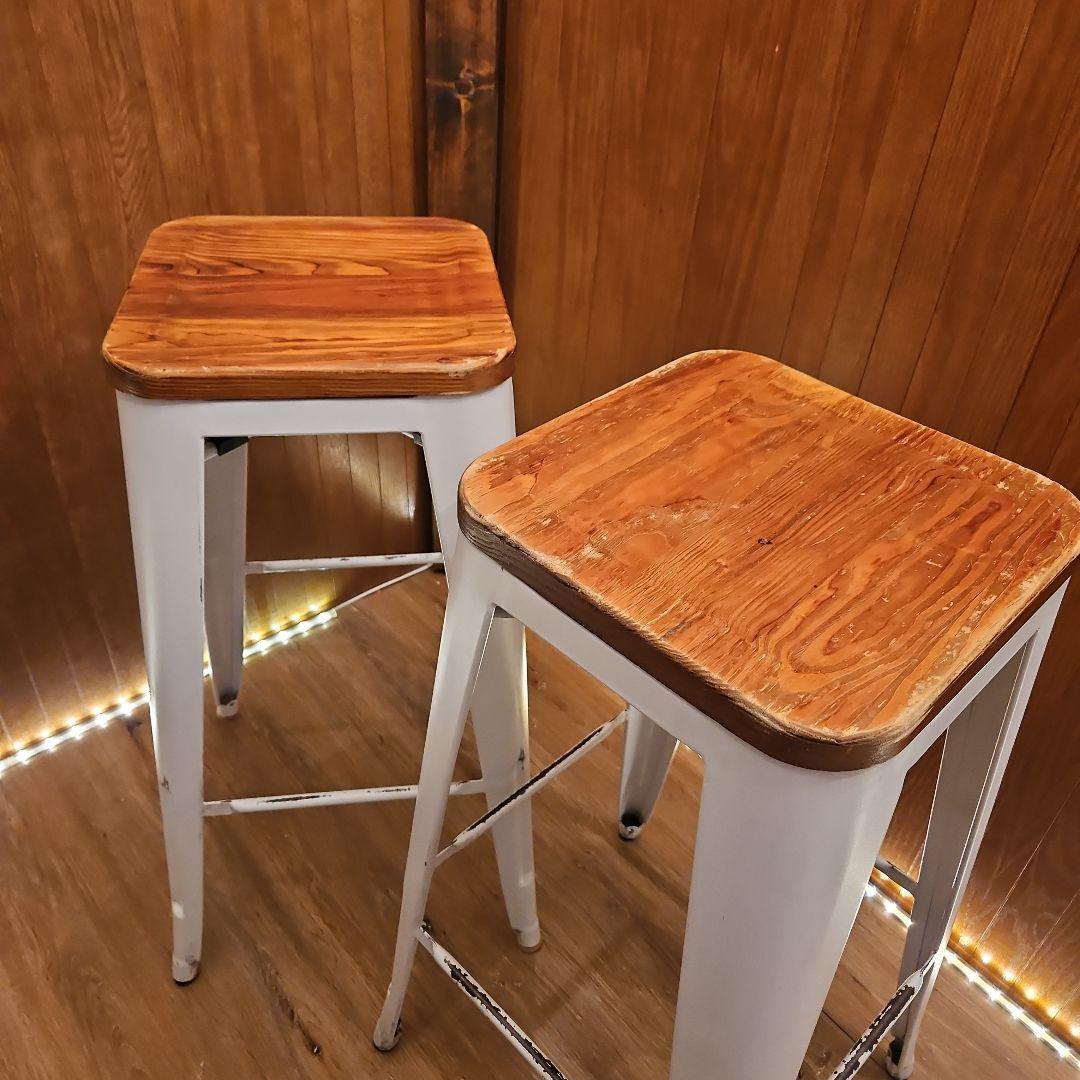 ２脚セット スタッキングスツール ヴィンテージスツール カウンターチェア
