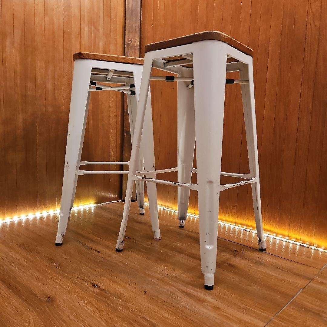 ２脚セット スタッキングスツール ヴィンテージスツール カウンターチェア