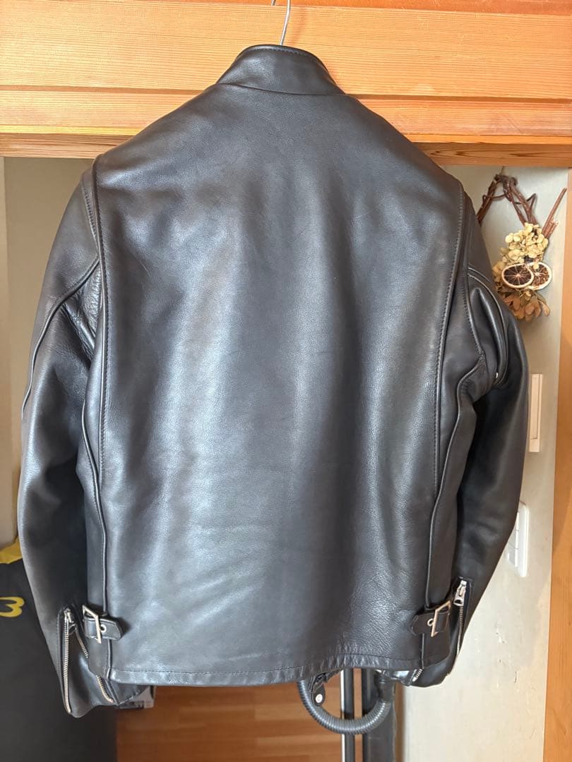 （美品）Schott ブラック シングルライダースジャケット641