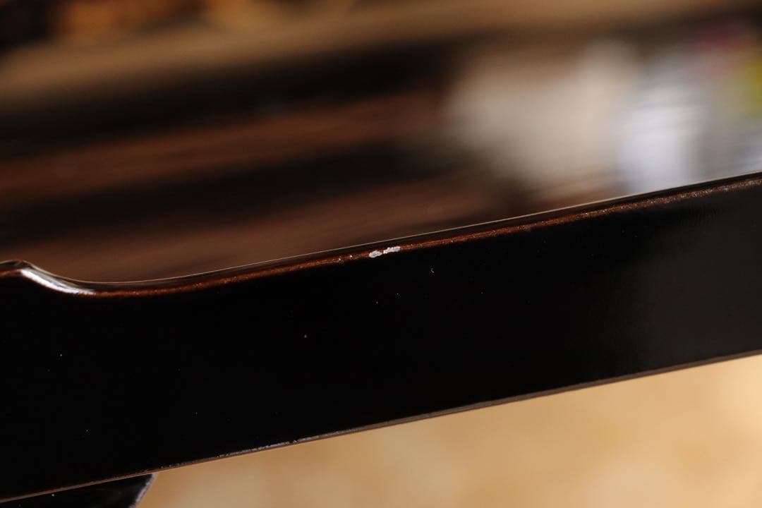 木製　黒塗　四方膳　二客　脚付　四君子　金蒔絵　茶懐石