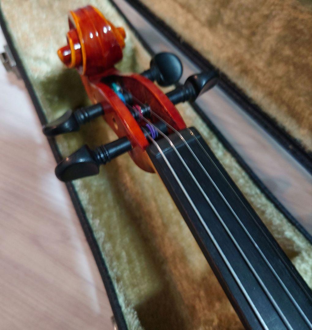 国産 高級 バイオリン 鈴木 No.520 4/4 弓、肩当、松脂 定価20万