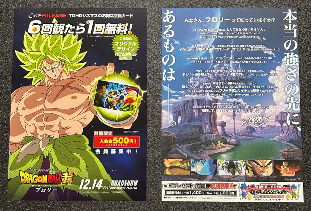 映画チラシ フライヤー 　　　　　【 ドラゴンボール 】 　20枚セット