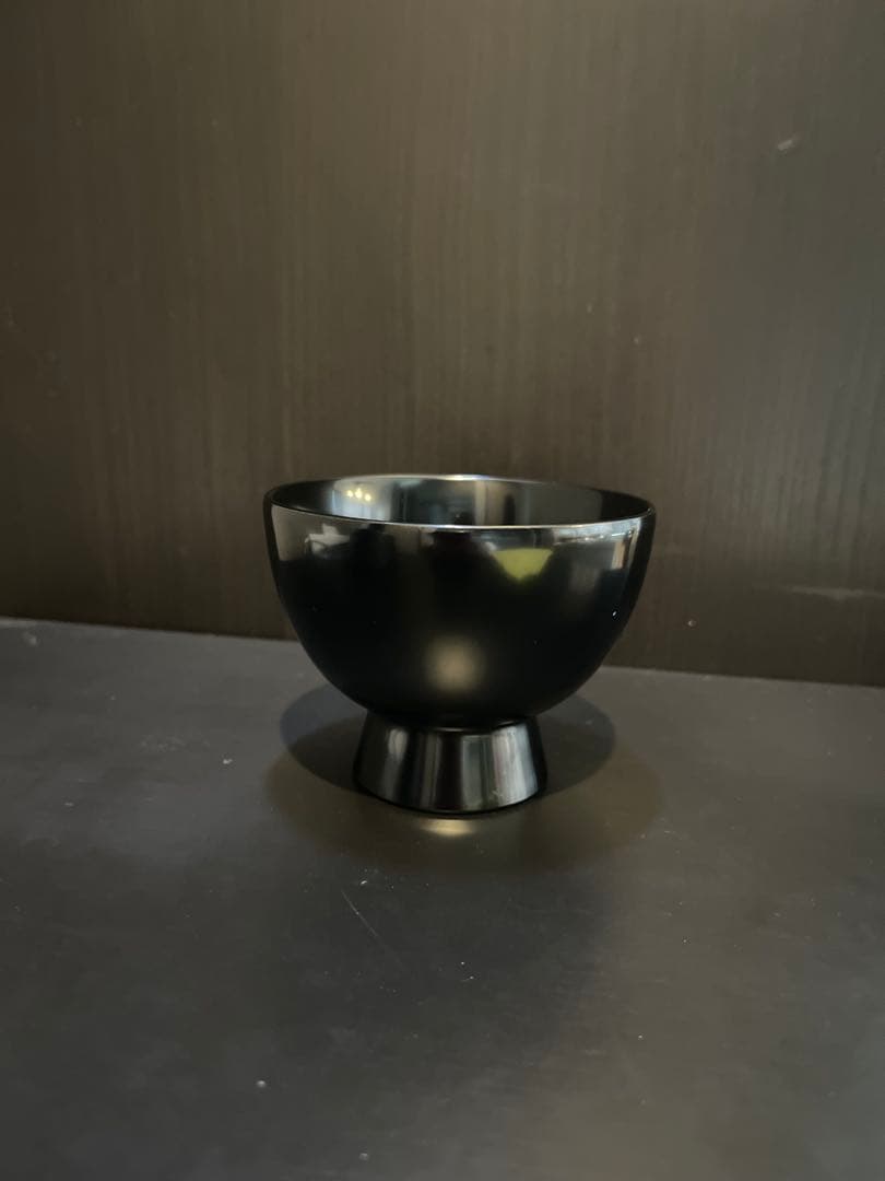 【美品】市中屋　輪島塗漆好椀5客セット(黒)