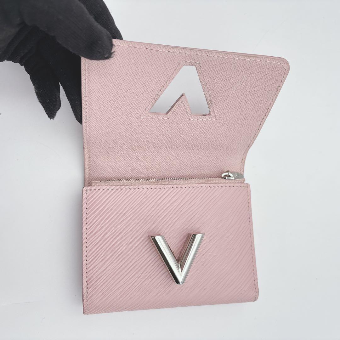 ルイヴィトン ポルトフォイユ ツイスト コンパクト XS ピンク 三つ折り エピ