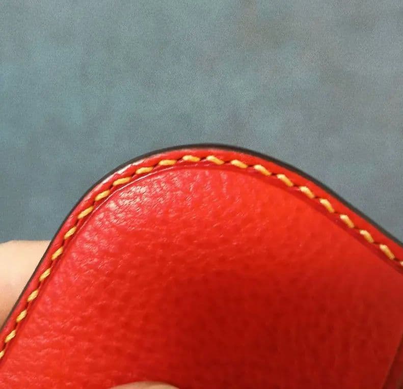 イタリアンレザー小銭入れケース 小物入れ ヌメ革本革 ハンドメイド手縫い