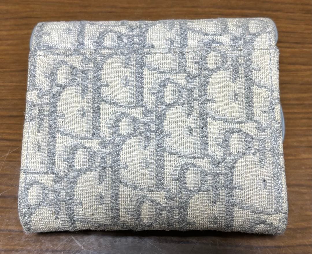 クリスチャンディオール トロッター 三つ折り財布 オブリーク サドル Dチャーム