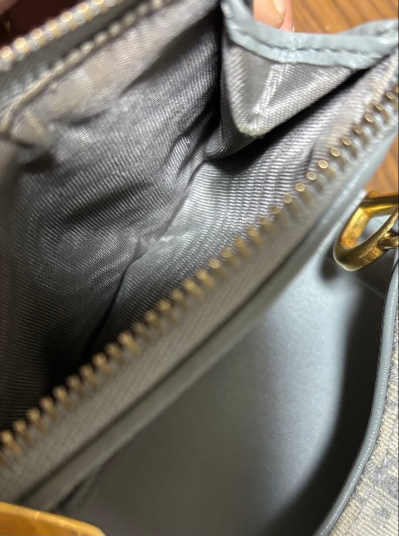 クリスチャンディオール トロッター 三つ折り財布 オブリーク サドル Dチャーム