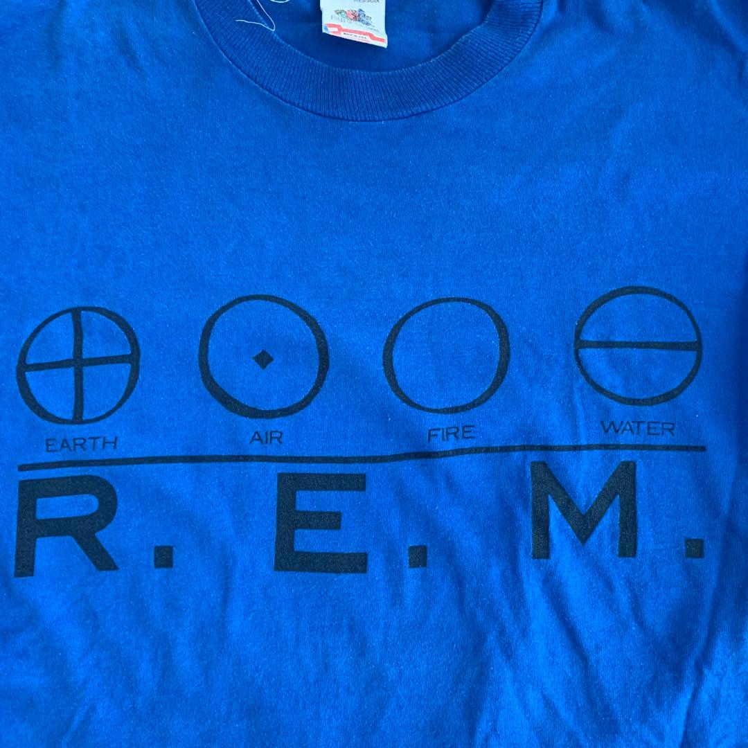 80s R.E.M. バンドTシャツ USA製 L ヴィンテージ 青
