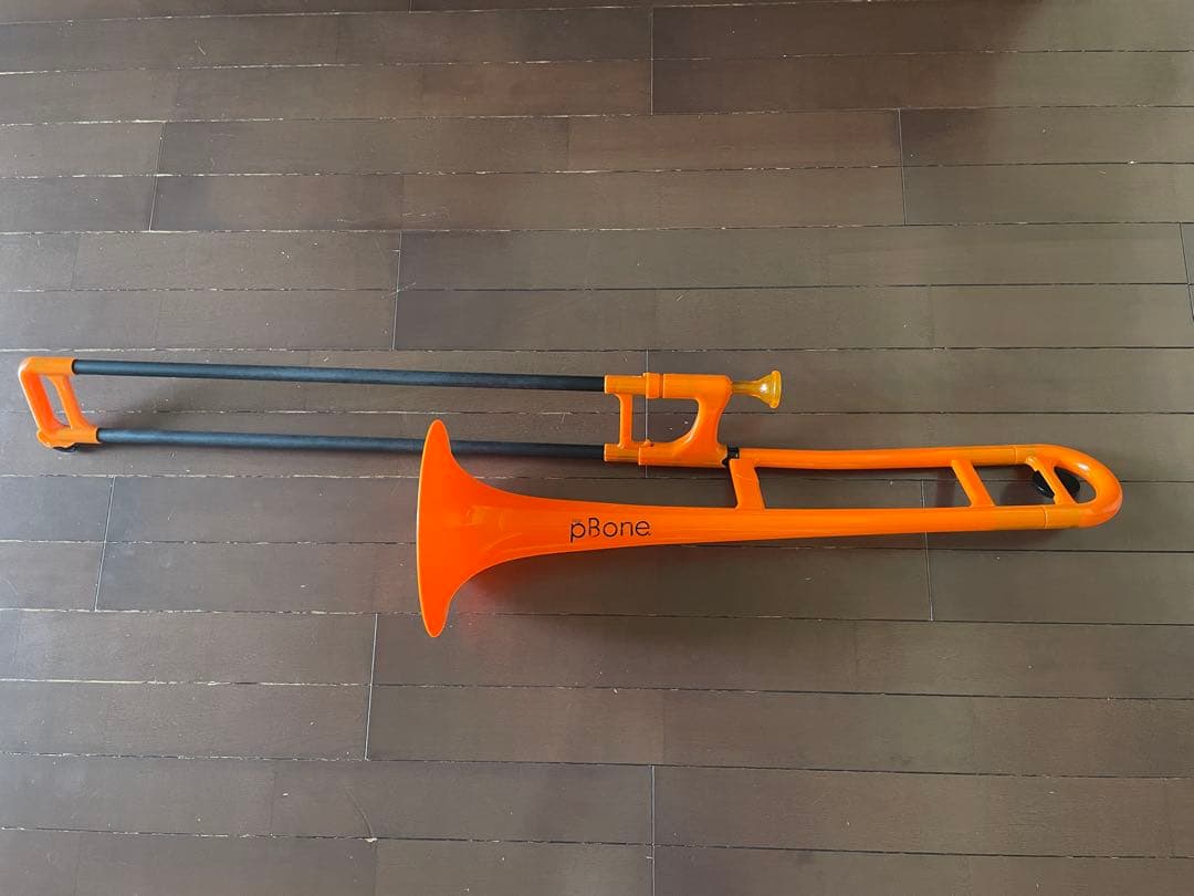 pBone ピーボーン プラスチックトロンボーン オレンジ ケース付き