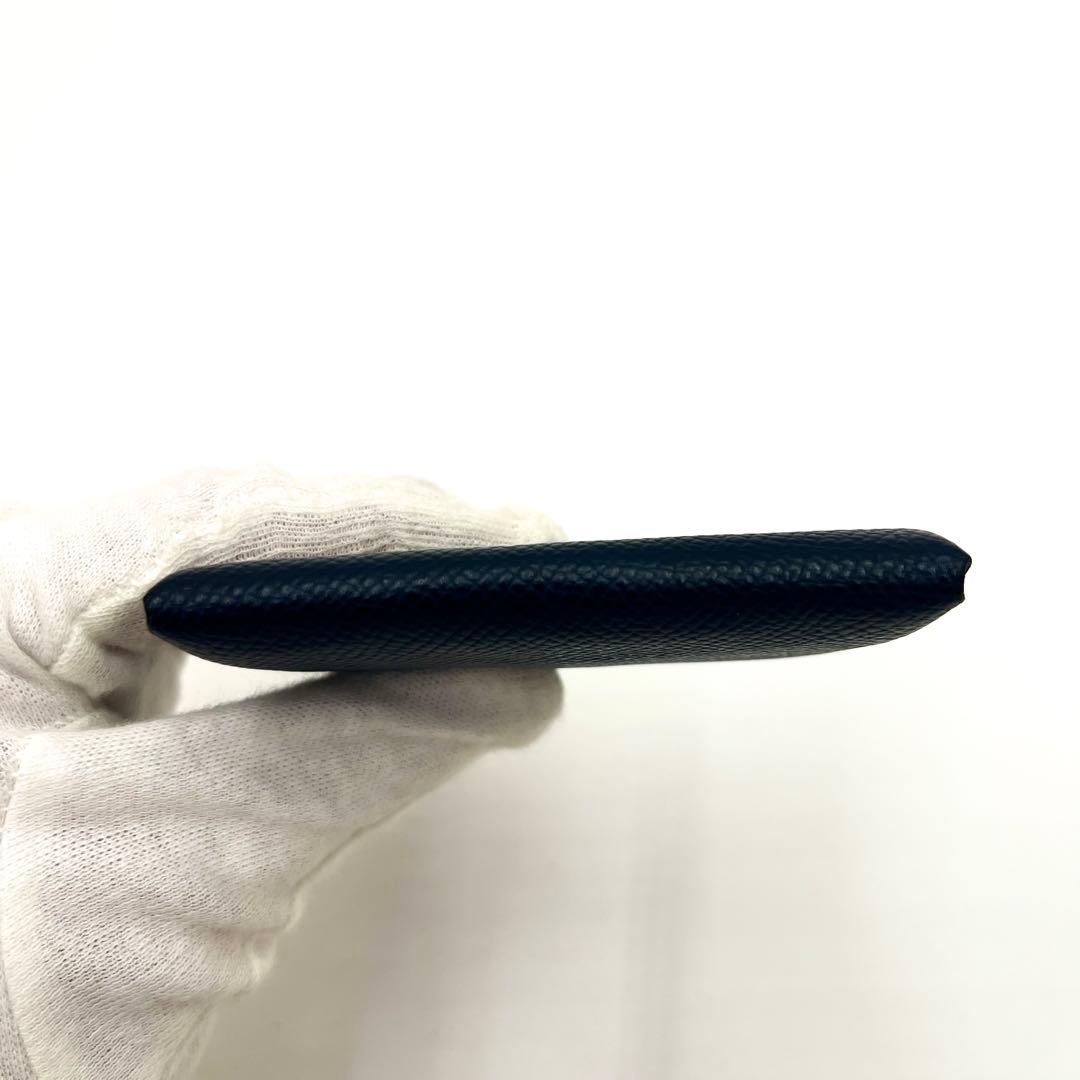 【極稀少】エルメス バスティア ヴェルソ ケース 財布 バイカラー 紺×灰