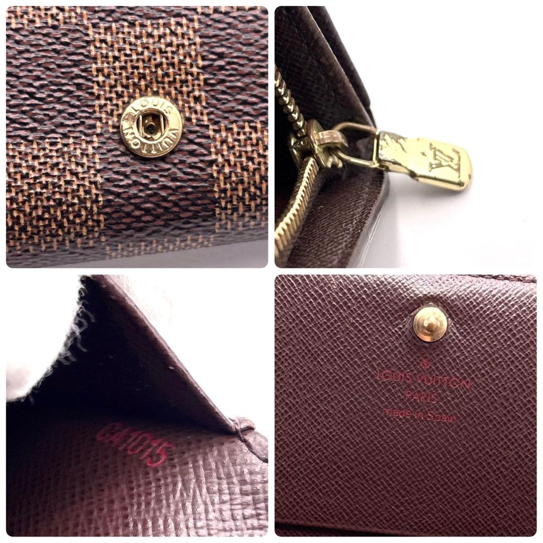 ルイヴィトン　コンパクトジップ ダミエ エベヌ 二つ折り財布 25071101