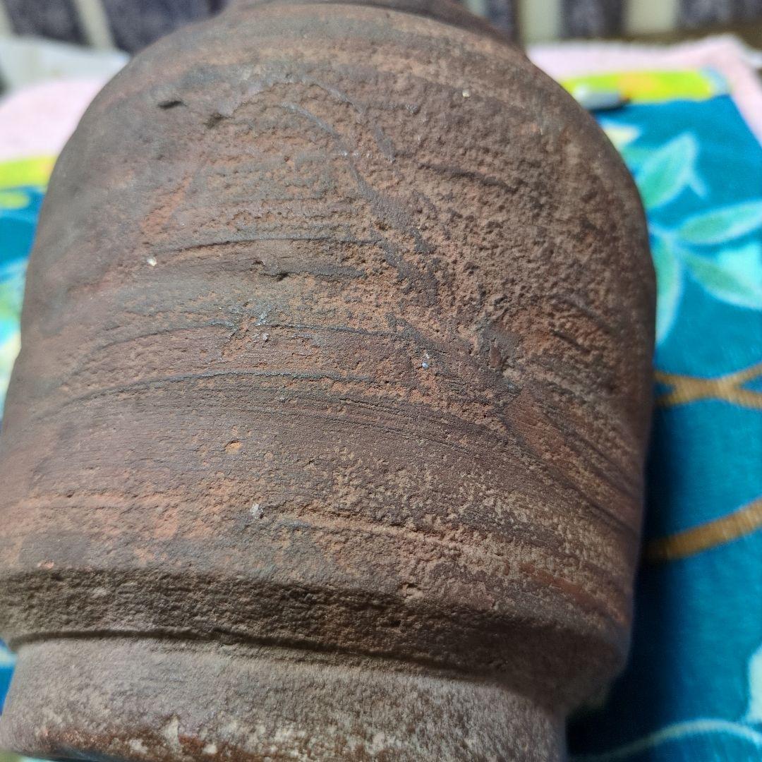 超珍品　古い物です。古唐津　お歯黒壺　 直径10cm 高16cm