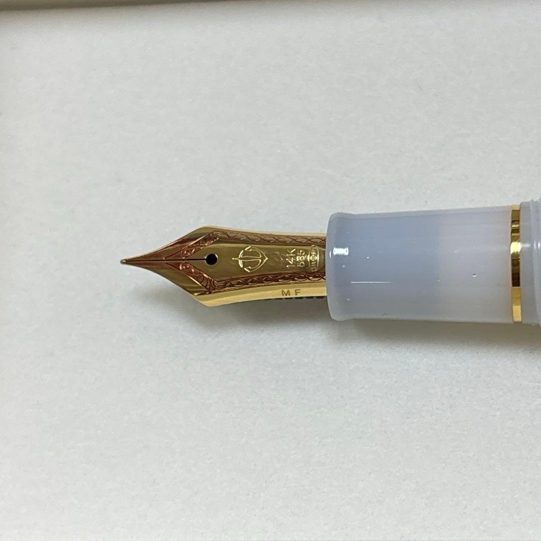 試筆のみ セーラー万年筆 四季織　万年筆　垂雪　MF 中細