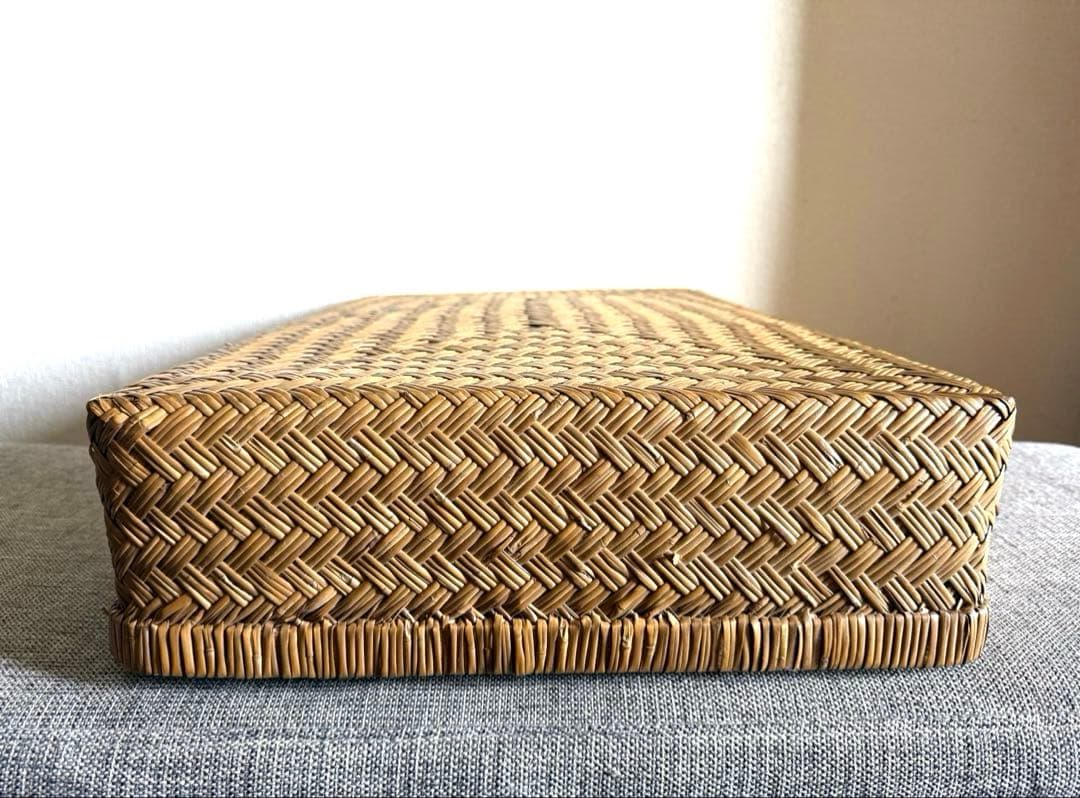 稀少 古道具 鳥越竹細工 竹籠 浅型 行李 鳥越 鈴竹 アンティーク