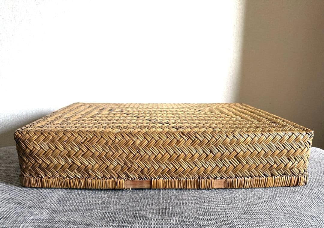 稀少 古道具 鳥越竹細工 竹籠 浅型 行李 鳥越 鈴竹 アンティーク