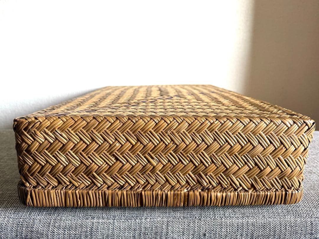 稀少 古道具 鳥越竹細工 竹籠 浅型 行李 鳥越 鈴竹 アンティーク