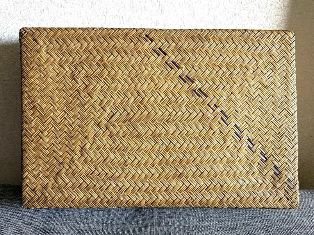 稀少 古道具 鳥越竹細工 竹籠 浅型 行李 鳥越 鈴竹 アンティーク