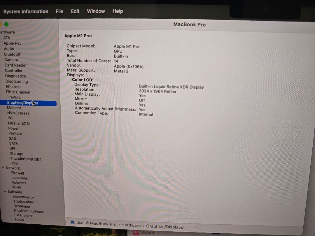 Apple MacBook M1 Pro14インチ 32/512