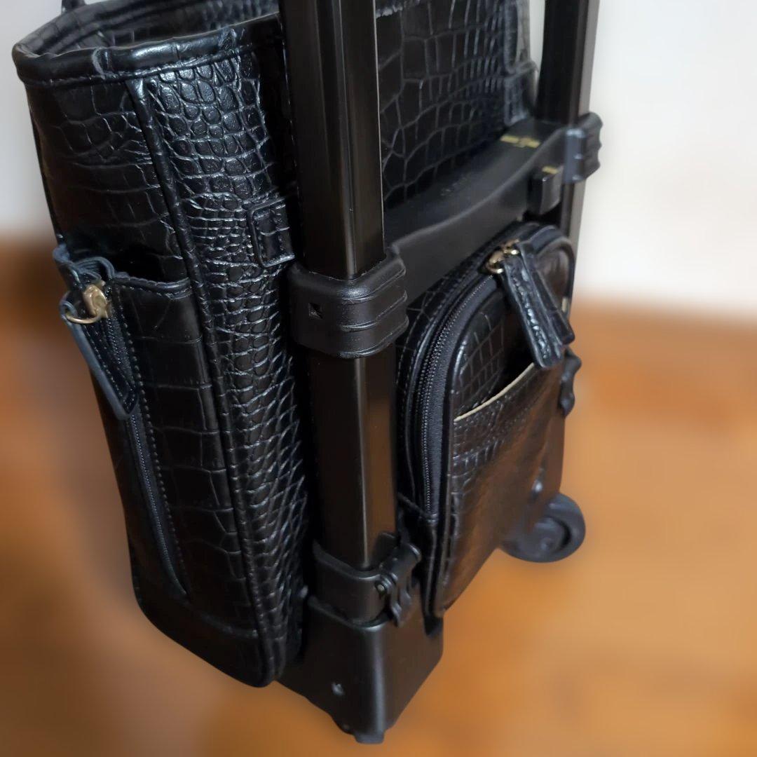 SWANY キャリーバッグ ブラック クロコ型押