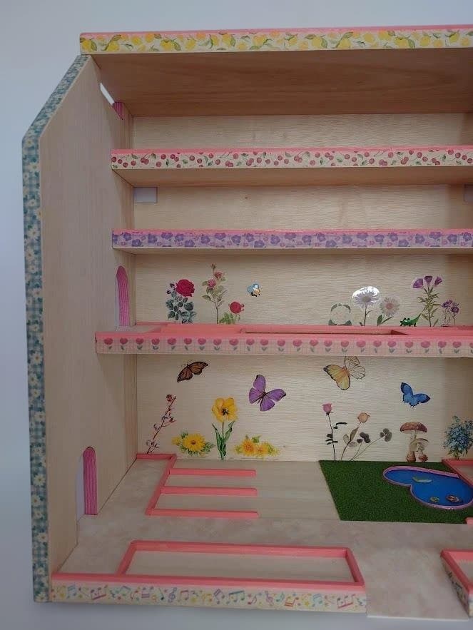 トミカ木製手作り駐車場（スモ－ルピンク）SP04