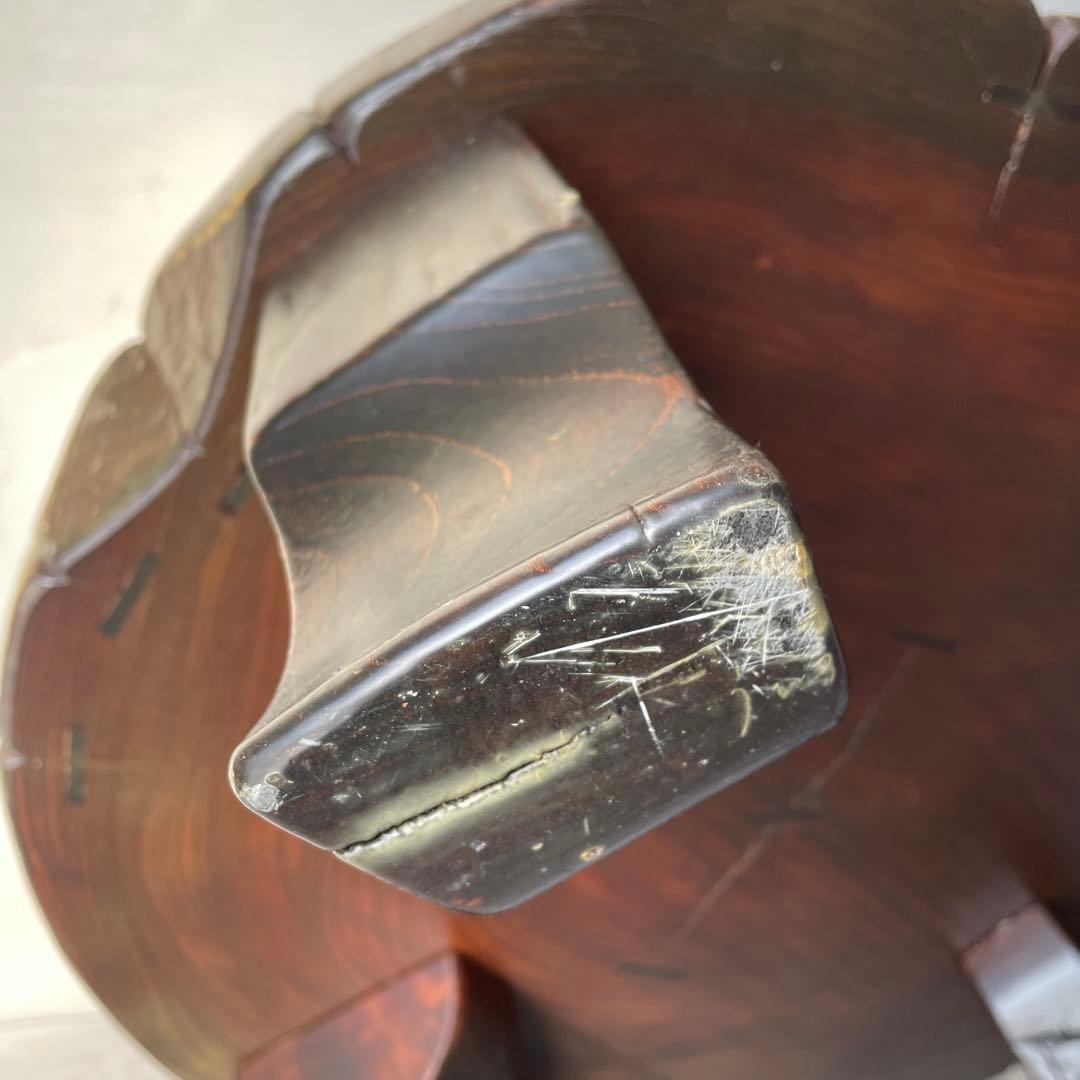 欅? 一枚板 銘木 楔打ほぞ 木製 ローテーブル ちゃぶ台