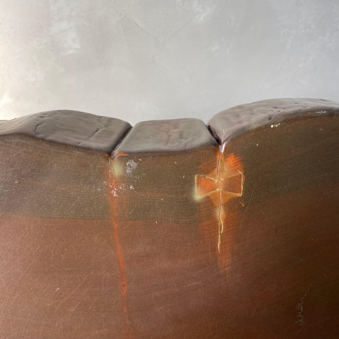 欅? 一枚板 銘木 楔打ほぞ 木製 ローテーブル ちゃぶ台