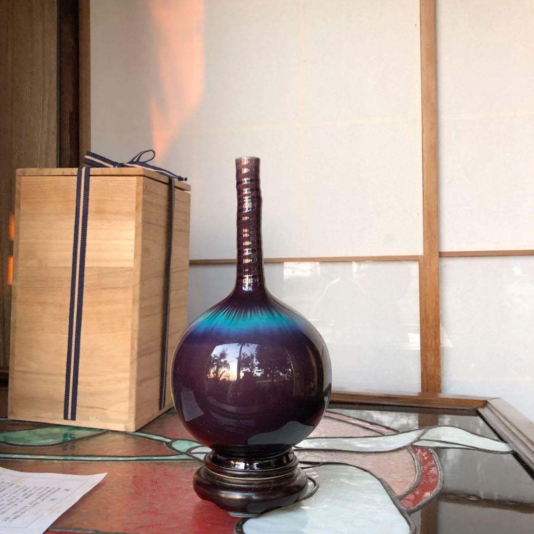 超限定5月18日20時迄‼️愛蔵品九谷　正彦　人間国宝　三代目徳田八十吉花入元箱