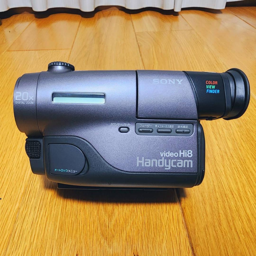 【動作確認済】高画質 SONY Hi8 8ミリ ビデオカメラ ステーションセット