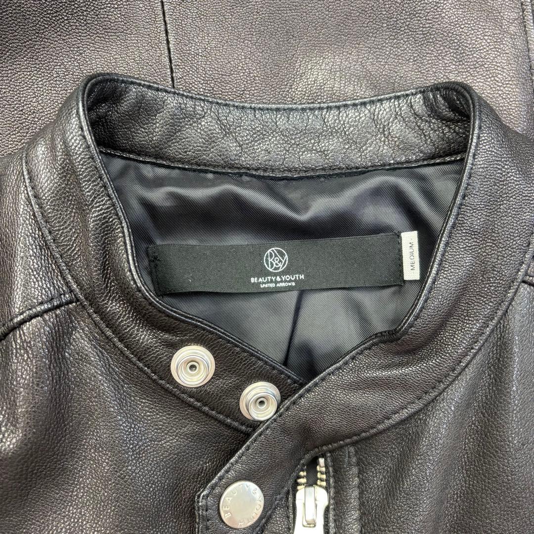 ユナイテッドアローズ レザー シングルライダースジャケット M