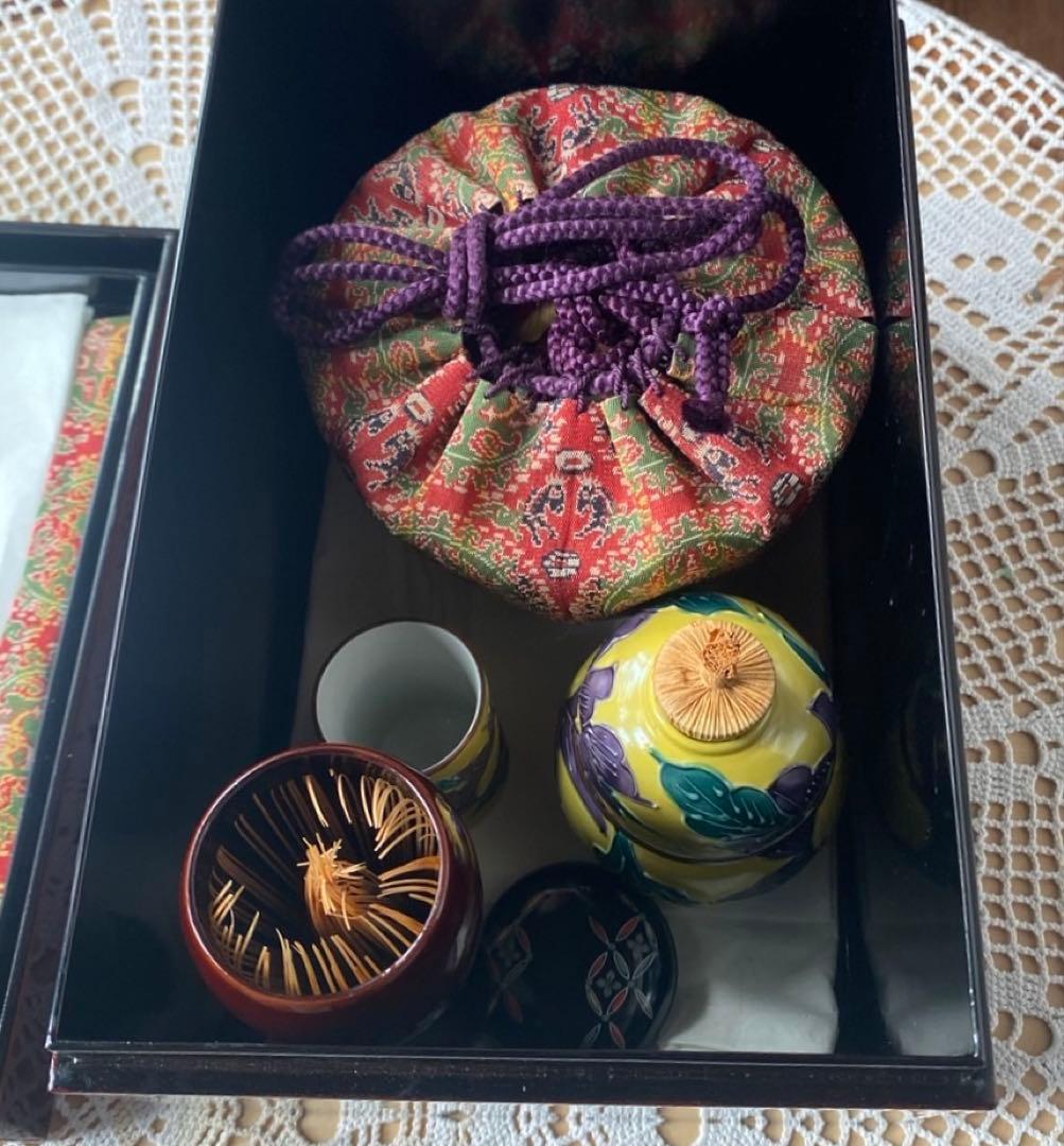 お値下げしました‼︎茶箱　点前一式フルセット春慶塗り