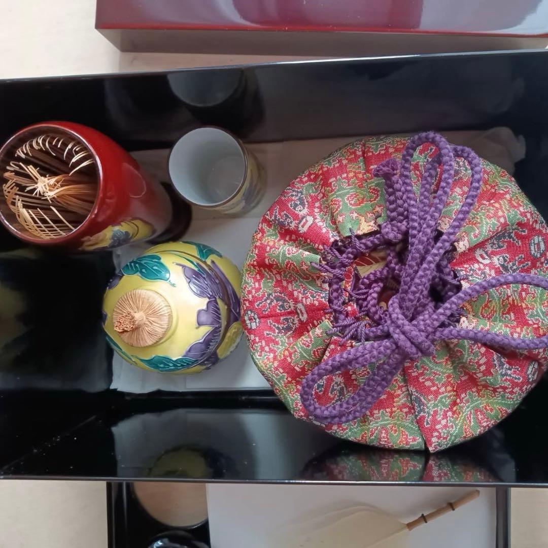 お値下げしました‼︎茶箱　点前一式フルセット春慶塗り