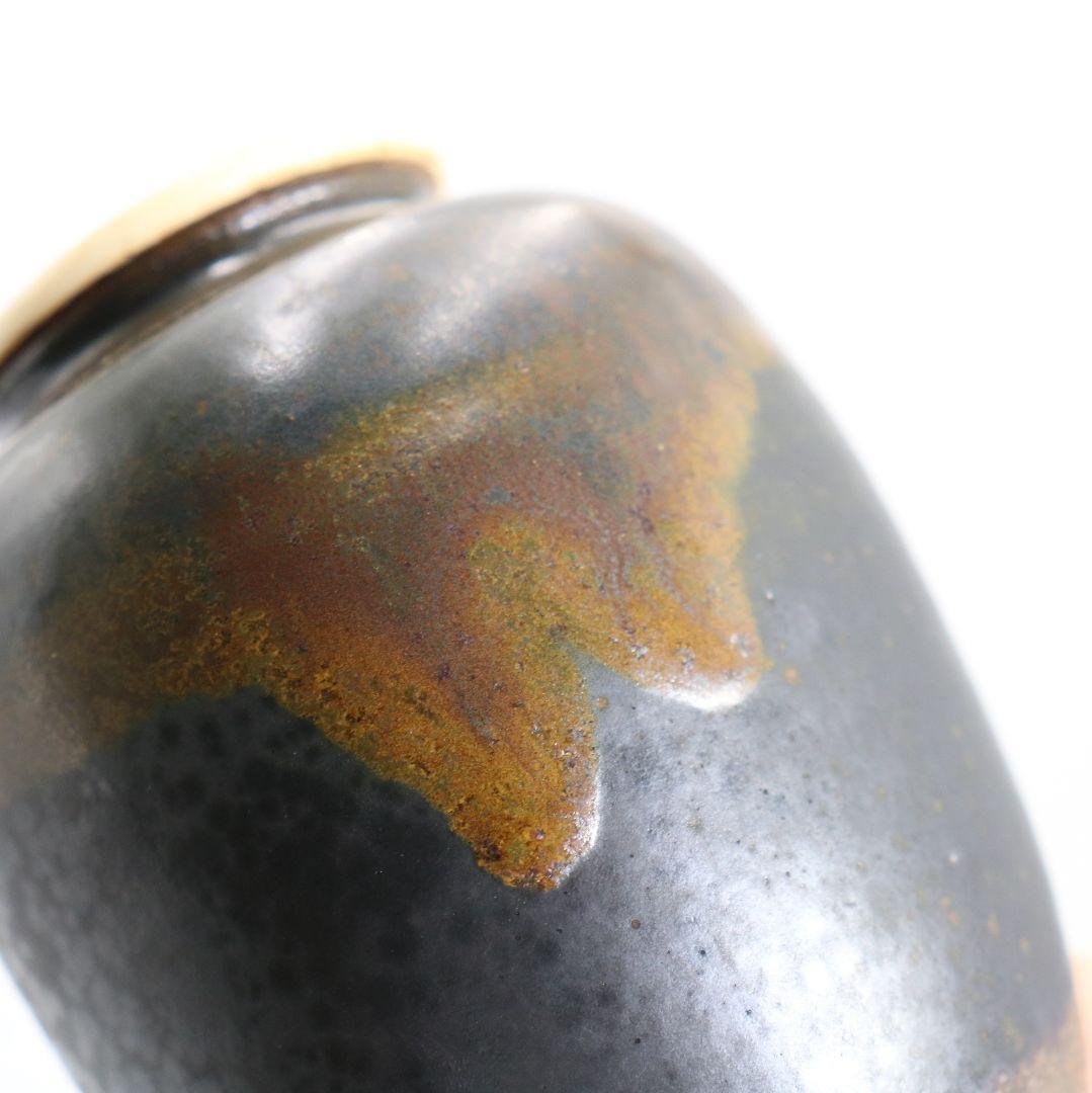 高取焼宗家 十一代 高取静山作 肩衝茶入 茶道具 共箱　V908