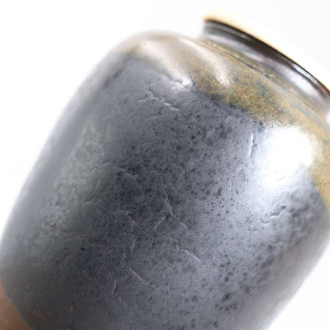 高取焼宗家 十一代 高取静山作 肩衝茶入 茶道具 共箱　V908