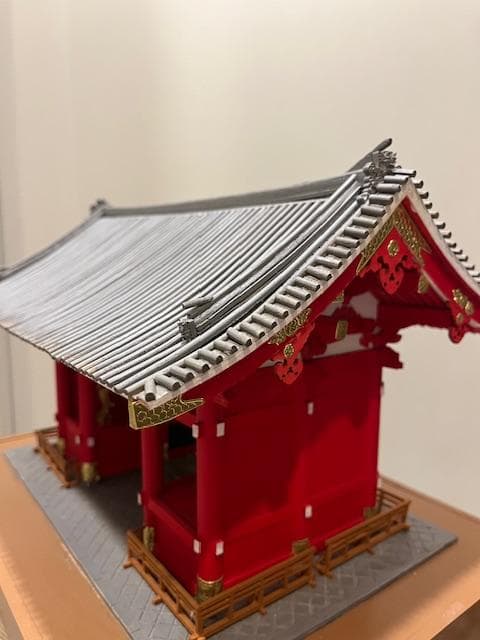 浅草寺 雷門 木製 建築模型 1/50 完成品