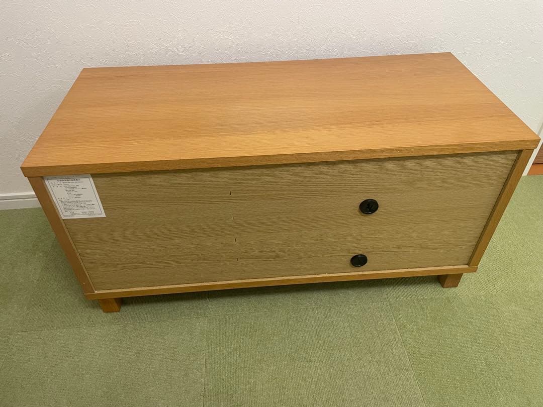 無印良品 ナチュラルウッド テレビ台 ガラス扉付き