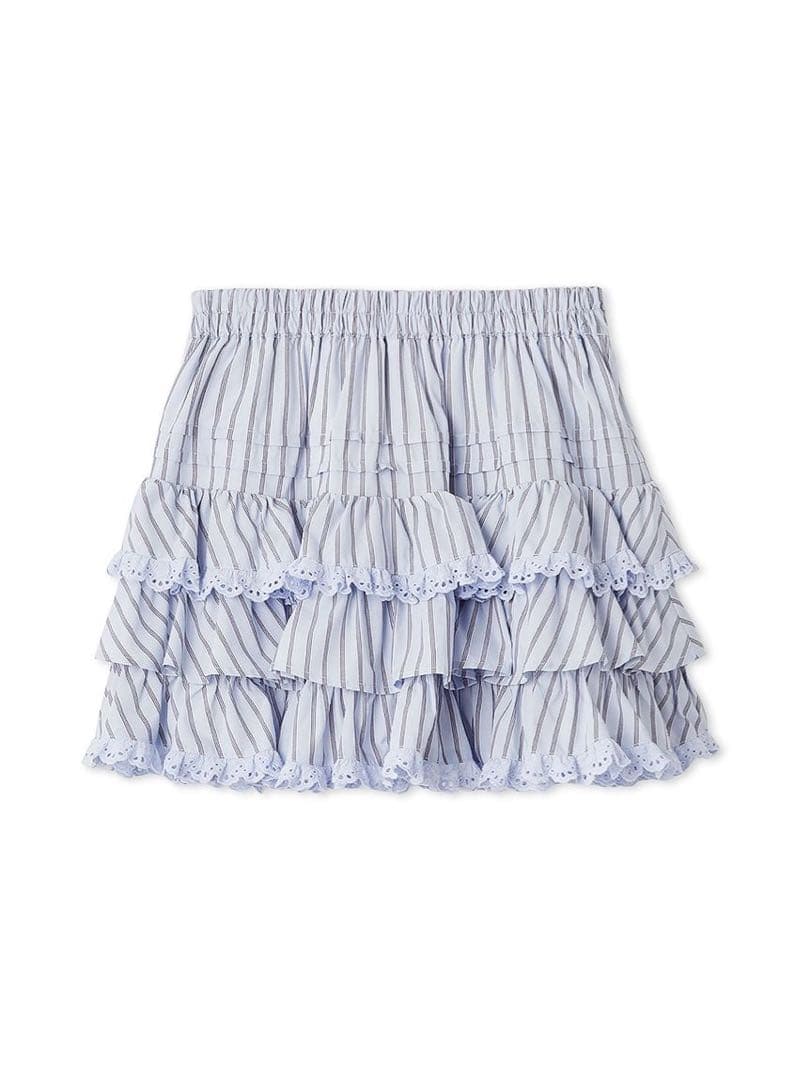 SNIDEL ラッフルティアードスカショーパン ブルー