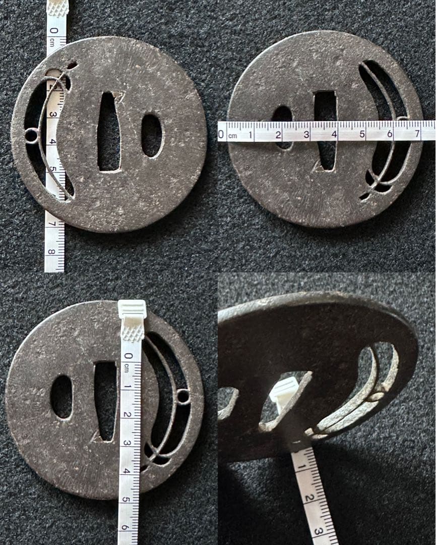 時代武具　鍔 鉄地銅地鍔四点セット　江戸時代　鐔