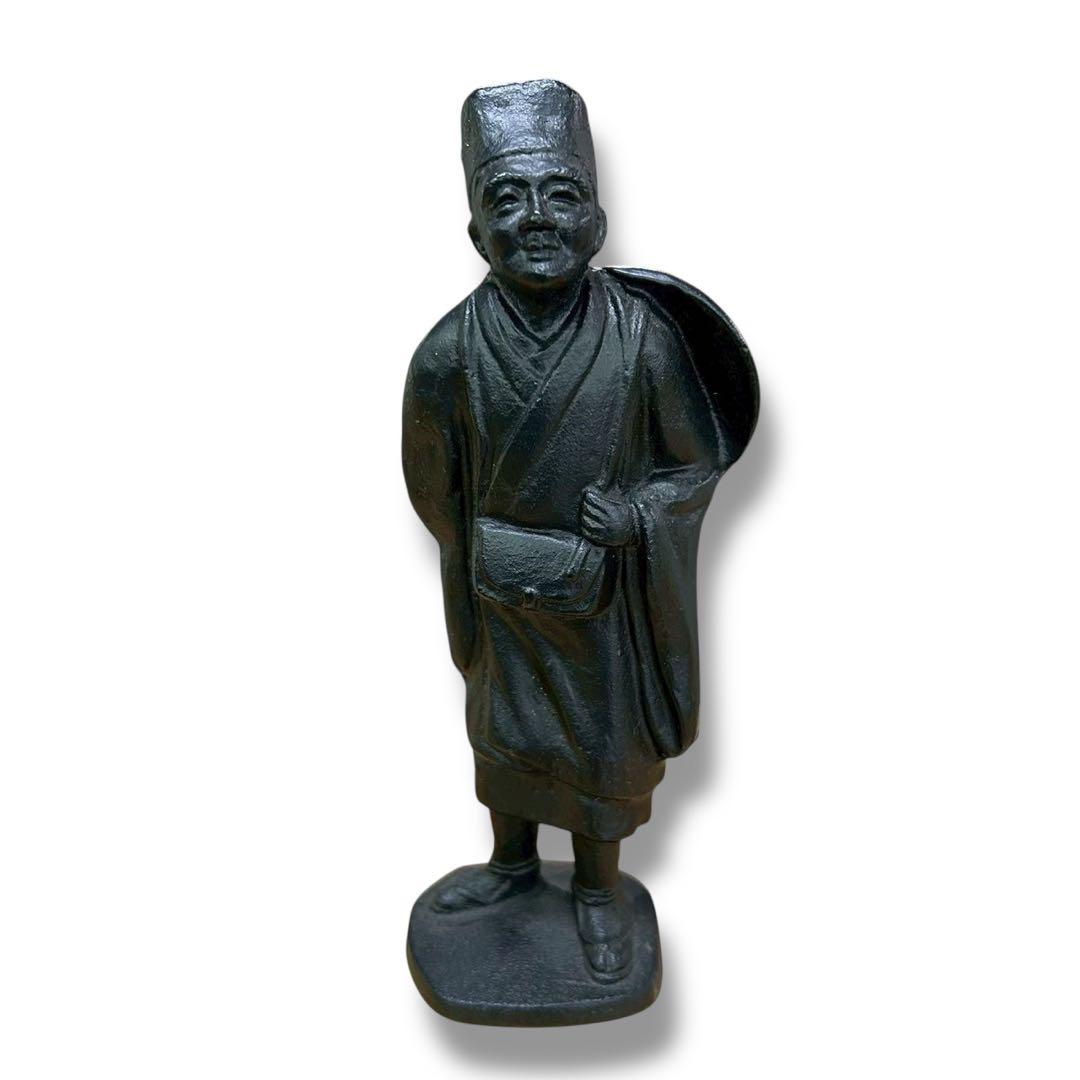 【未使用】盛岡 南部鉄器 松尾芭蕉 像 20㎝ 南部鉄器会館購入品