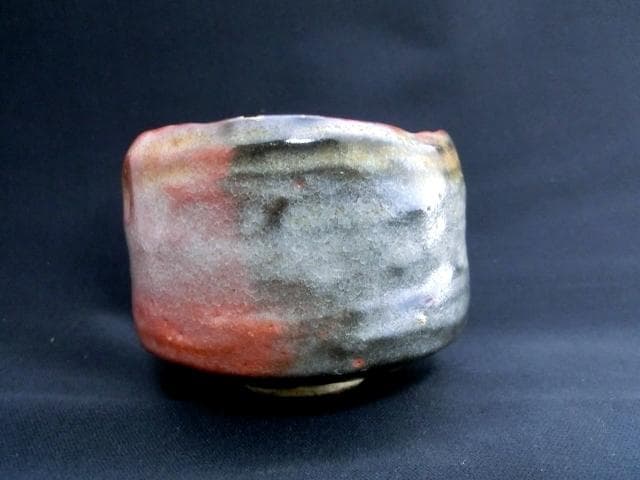 茶碗■古い赤楽茶碗 京焼き 合せ箱 直し有り お茶道具 古美術 時代物 骨董品■