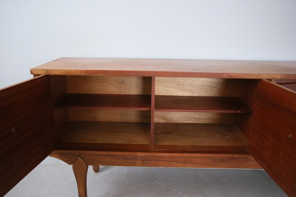 英国アンティークチーク古木サイドボード/木製キャビネット/チェスト(91-142