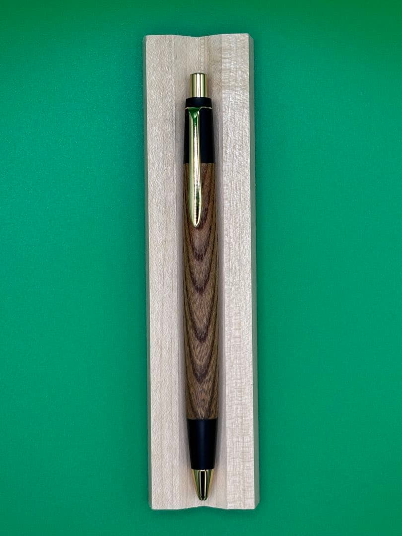 野原工芸　新型　旧クリップ　シャープペン　けやき　欅　ゴールド