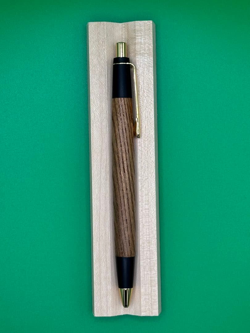 野原工芸　新型　旧クリップ　シャープペン　けやき　欅　ゴールド