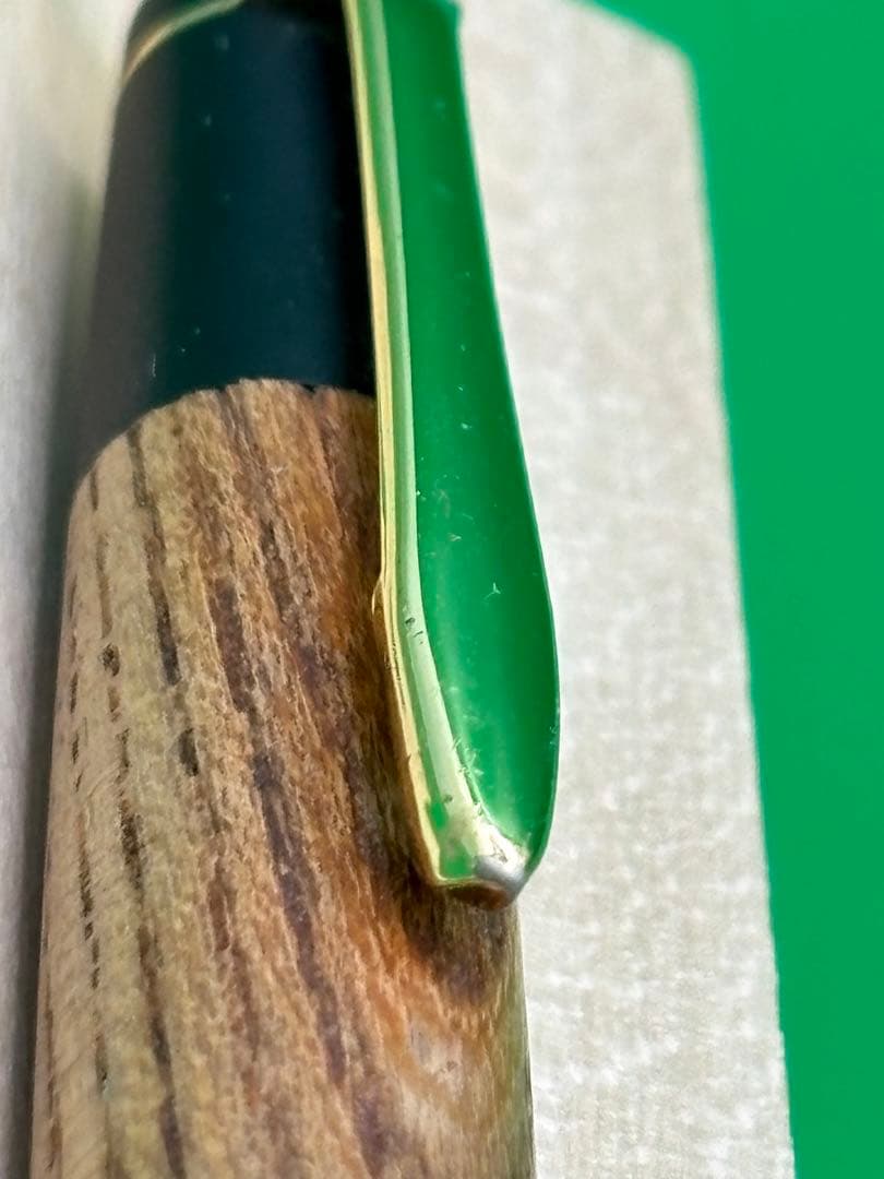 野原工芸　新型　旧クリップ　シャープペン　けやき　欅　ゴールド