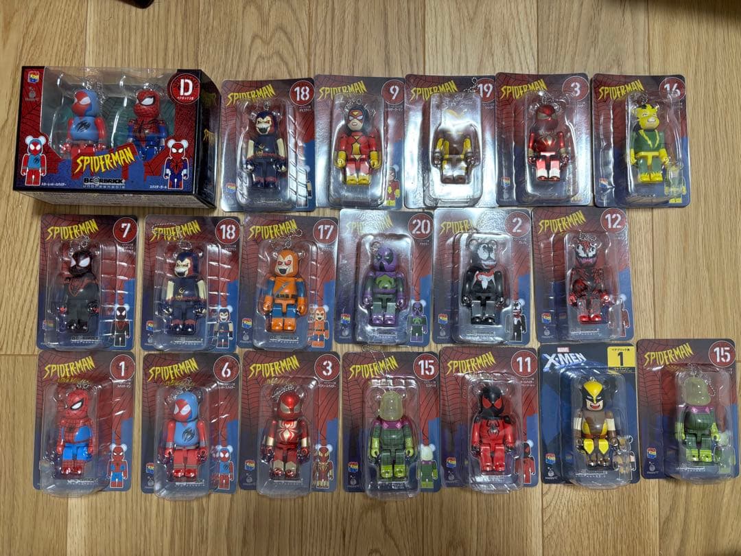 ベアブリック　一番くじ　スパイダーマン　XMEN ハッピーくじ　ヴェノム