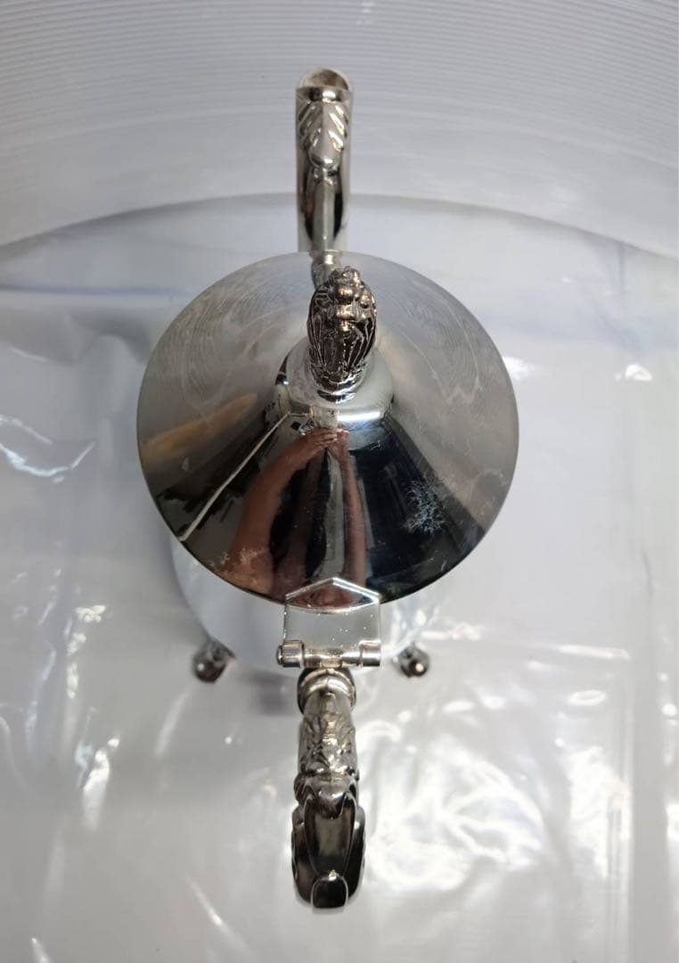 アンティーク 脚付き コーヒー ティーポット インテリア 置物 金属製 レトロ